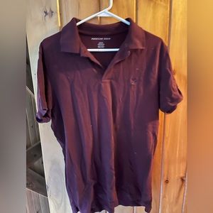 American Eagle Collared Shirt - Maroon